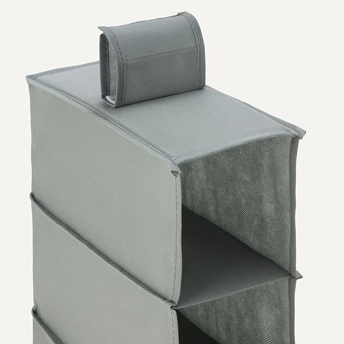 Amazon Basics 8-Tier Hanging Shoe Organizer Charcoal 11.5 x 5.5 x 41 inches | for Closet Storage