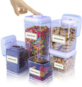 Bop Top | Airtight Meal Prep Containers with Lids | Food Storage Container Sets | Snack and Overnight Oats Fridge Organizer | Pantry and Kitchen Organization | Set of 5