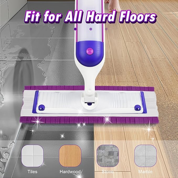 3 Pack Spray Mop Pads for Swiffer PowerMop Multi-Surface Mop and Power Mop Wood Mop Pads Refill, Washable & Reusable Floor Cleaning Replacement Mopping Pads