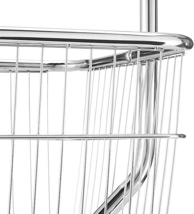 Whitmor Commercial Rolling Laundry Butler with Wire Storage Rack