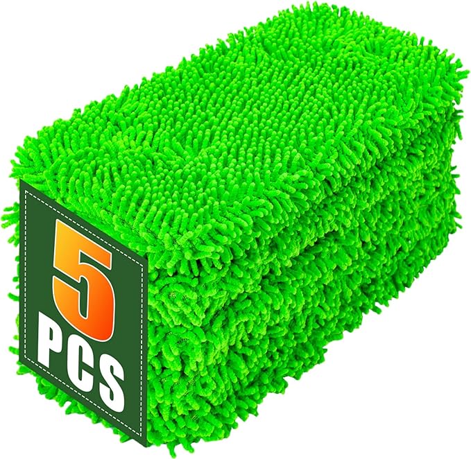 Mop Pads for Swiffer Sweeper Reusable Mop Dry Wet Mop Pad Refills Microfiber Replacement Sweeping Cloths Floor Cleaning Mopping Pad (5PCS)