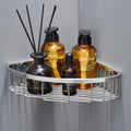 GORDEE Bathroom Shower Caddy Corner Shelf, Corner-Hollow Design, Ultra Sturdy Rust-Proof Stainless Steel Shelf Organizer Shampoo Holder, Wall Mounted Storage Rack for Bathroom, Brushed Nickel