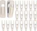 Velvet Hangers Clips Strong Finger Clips Perfect for Thin Velvet Hangers (Beige, 20)