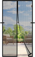 Magnetic Screen Door Black, Fits 30'' x 80'' Door, Scratch-Proof Polyester, Keep Annoying Creatures Out, Pet Friendly Mesh, Easy Install with Strong Adhesive Hook&Loop, Enjoy Sunshine&Fresh Air Flow