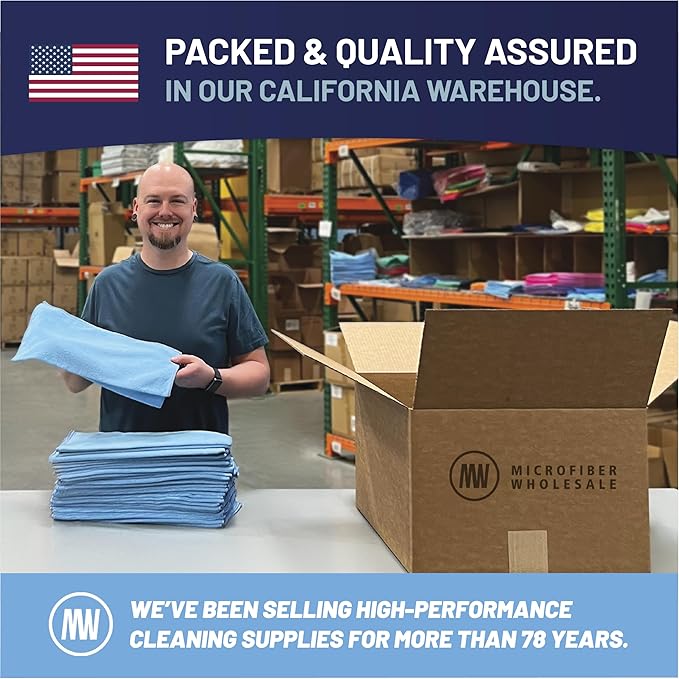 MW Pro Microfiber Cleaning Cloth | Tan | 12 Pack | 16” x 16” | All Purpose Microfiber Towels - Clean, Dust, Polish, Scrub, Absorbent