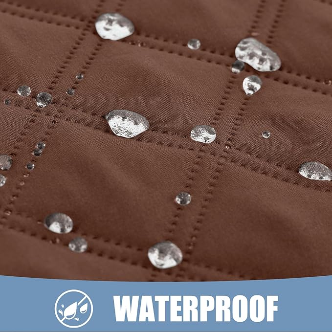 Smiry Waterproof Dog Bed Cover Pet Blanket, Soft Washable Dog Blanket for Furniture Bed Couch Sofa Reversible, Checkered (68"x82", Brown/Brown)