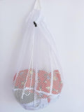 Small Commercial Mesh Laundry Bag with Handle and Drawstring for Dormitory, Travelling, College,Apartment, Camping, RV, Machine Washable, Hanging Mesh Bag,20×17inc