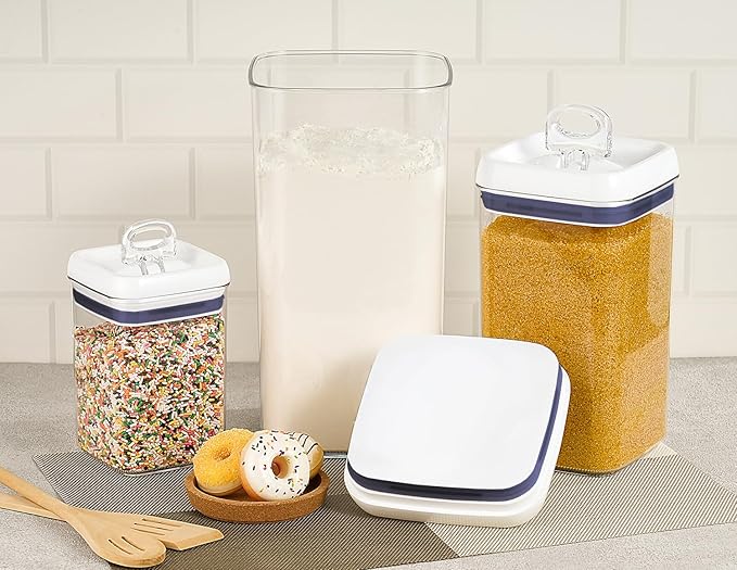 Felli Flip Tite Airtight Storange Container for Pantry Kitchen (6" XL Nest-L 3pk)