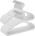 SONGMICS Kids Hangers 50 Pack, 14 x 8 Inches, Non-Slip Velvet Baby Hangers for Closet, Space-Saving, Wide Shoulder Notches, Cloud White UCRF038W01