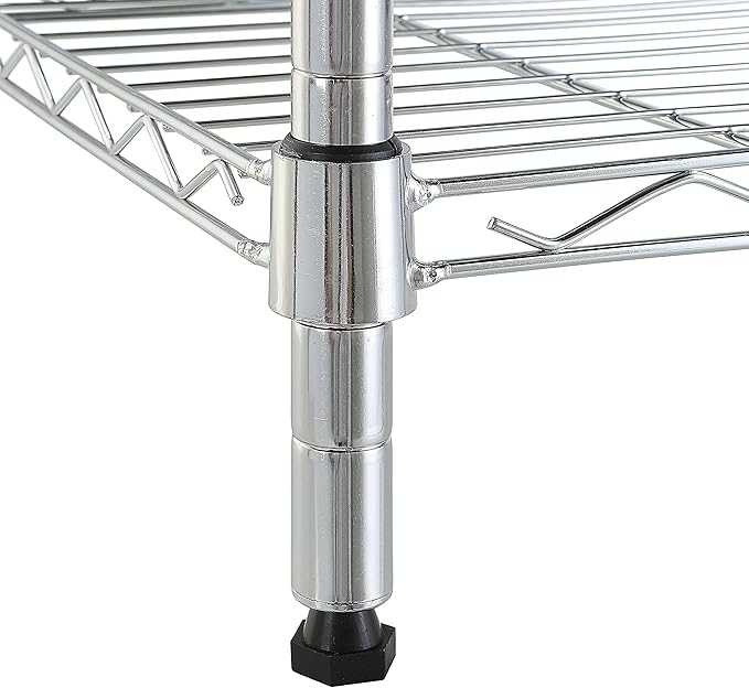 Amazon Basics 5-Shelf Storage Shelving Unit, Chrome, 16 D x 16 W x 54 H in | Tower, Adjustable