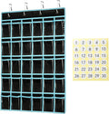 KEEPJOY Classroom Pocket Chart Organizer,Cell Phones Calculator Holder for Classroom Storage, Hanging Wall Door Calculator Phone Caddy for Classroom. (30 Pockets-Black)