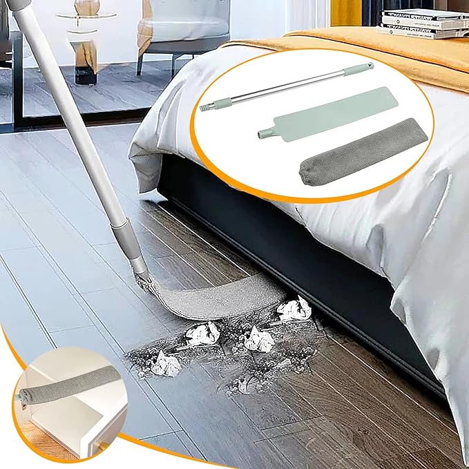 Dust Cleaner Microfiber Duster, Gap Dust Cleaning Artifact with Extension Pole & Bendable Head, Washable Extendable Gap Dusters for Sofa Bed Furniture Bottom,Ceiling Fan,Blinds (Duster)
