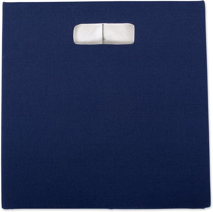 DII Poly-Cube Storage Collection Hard Sided, Collapsible Solid, Large, Nautical Blue