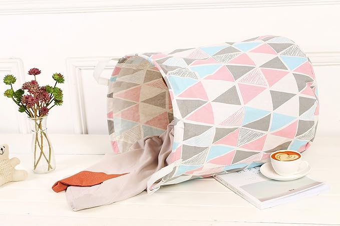 Merdes 19.7’’ Waterproof Foldable Laundry Hamper, Dirty Clothes Laundry Basket, Linen Bin Storage Organizer for Toy Collection (Triangle)