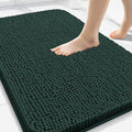 Arotive Bathroom Rugs 30x20, Extra Soft Absorbent Shaggy Chenille Bath Rugs, Machine Washable Rubber Backing Non-Slip Bath Mats for Bathroom Floor Tub and Shower Home Decor Accessories, Blackish Green