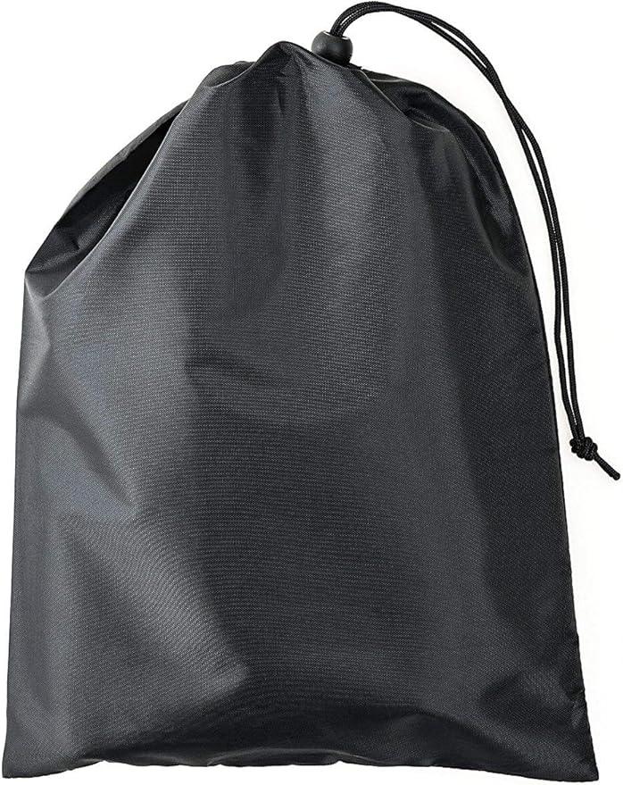 Shower Bag Tote, Mesh Caddy Toiletry Organizer 12”L x 9”W, Compact and Lightweight With Suction Cup, Cord for Hanging, Zipper and Drawstring Pouch 14”L x 10”W, Black