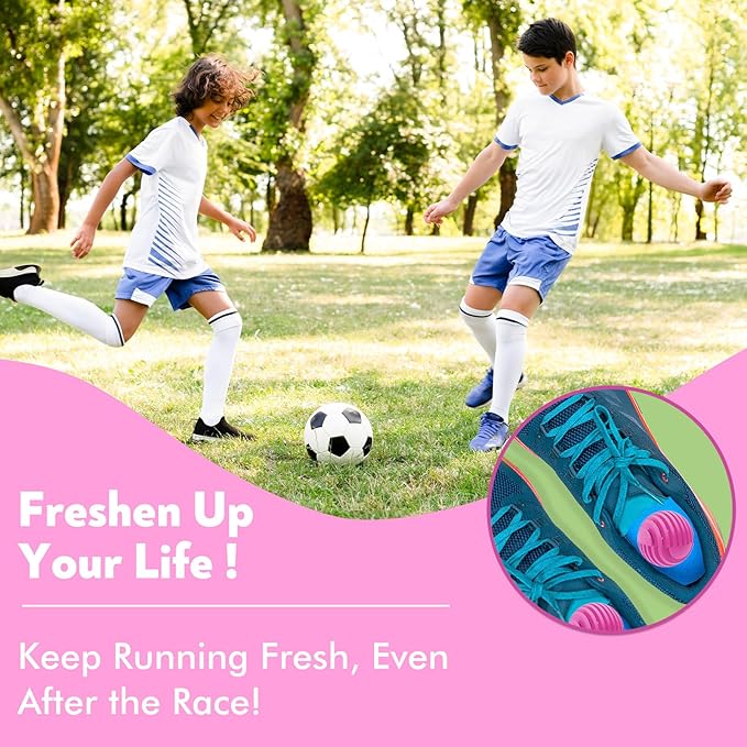 Shoe Deodorizer Balls, Sneaker Odor Eliminator, Long-Lasting Air Freshener for Cloest Car Lockers Drawer Gym Bags, 6 Pack Peach Scent