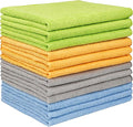 AIDEA Microfiber Cleaning Cloth 12 Pack, Microfiber Towels for Cars, Soft & Absorbent Cleaning Rags, Premium Lint Free Shop Towels for House, Kitchen, Car, 12inx16in