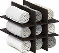 Furinno Cubicle Cube Insert, 9-Compartment Cube Organizer, Geometric Shelf Accessory, Fits into Furinno Triple Thick Cubes, IKEA Kallax, for Organizers and Storage, Black Dark Oak