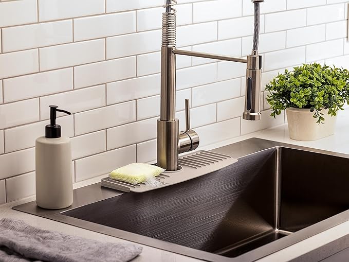 WeatherTech FaucetMat - Protect Your Kitchen & Bathroom Countertops - Tan/Sand