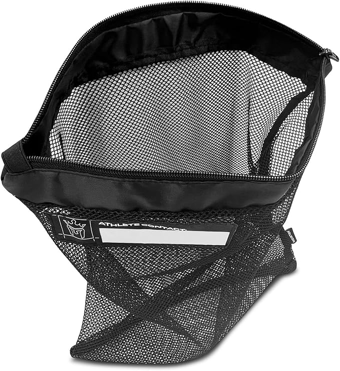 Meister Athlete Wash Bag - Mesh Sports Laundry Bag w/Zipper Lock - Black