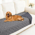 Smiry Reversible Waterproof Couch Covers for Sofa, Washable Dogs Pet Couch Covers for 3 Cushion Sofa Pet Friendly, Water Resistant Furniture Protector Slipcover, Geometric (30"x70", Grey/Dark Grey)
