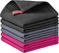 Nialnant 6 Pack Kitchen Towels, 100% Cotton Dish Cloth for Washing Dishes, Absorbent Quick Drying Dish Rags, Multipurpose Cleaning Rags-12x12 Inches