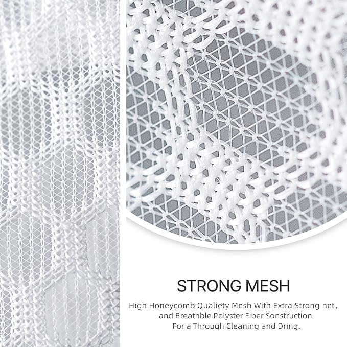 COMLIFE Set of 2 Delicates Honeycomb Mesh Laundry Bag, Use YKK Zipper, with Handle, Extra Large Opening, Baby Products, Face Cleansing Pads,Socks, Fine Knitwear Mesh Wash Bags (Pink)…