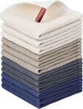 Nialnant 12 Pack Dish Towels,100% Cotton Kitchen Towels,Soft and Absorbent Kitchen Dish Rags, Dish Towels for Washing Dishes-12x12 Inch