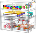 Acrylic Organizer with 6 Drawers, Bathroom Counter Organizer, Makeup Desk Organizers, Office Supplies, Storage Drawers for Cosmetic, Pencil, Coffee