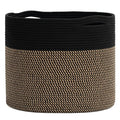 Goodpick Woven Rope Storage Basket, Blanket Basket for Towel, Shoe, Clothes, Large Toy Storage for Playroom, Living Room, Nursery, Toy Bin, Black