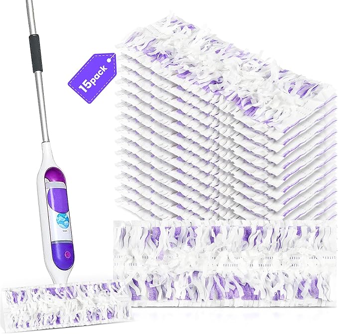 15 Pack Power Mop™ Pad Refills for Swiffer® PowerMop™ Multi-Surface Mop, Powermop™ Multi-Surface Mop Pad Replacement Kit