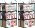 Freezer Organizer Bins, 6 Pack Stackable Deep Chest Freezer Organizer Bins, Foldable Baskets with Handles, Black Storage Container Baskets for 5/ 7 Cu.FT Deep Freezer Sort Frozen Meats