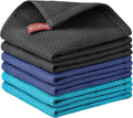 Nialnant 6 Pack Kitchen Towels, 100% Cotton Dish Cloth for Washing Dishes, Absorbent Quick Drying Dish Rags, Multipurpose Cleaning Rags-12x12 Inches