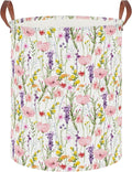 19.7" Laundry Basket,Dirty Clothes Hamper,Waterproof Storage Bin,Room Decor,Gift Baskets,Nursery Hamper(Flowering Shrubs)