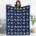 Custom Dog Memorial Blanket with Photo, Personalized Pet Photo Blanket for Her, Pet Loss Gifts, Customized Puppy Picture Memory Gift