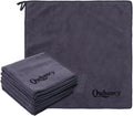 Microfiber Makeup Remover Cloth Face Towels Makeup Pads Soft Fingertip Face Wash Cloth Reusable Machine Washable High‑Absorbency Quick‑Dry Cleansing Facial Towels 12 × 12 in 6 Pack——Black Gray