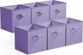 GRANNY SAYS Cube Storage Bins, 11 Inch Cube Storage Organizer, Fabric Collapsible Storage Bins, Storage Cubes for Shelves, Closet, Lavender Purple, 6-Pack