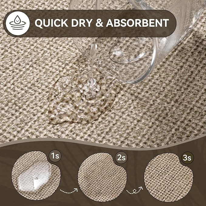 YDKGL Bathroom Rugs, Ultra Thin Bath Mat Fit Under Door Super Absorbent Quick Dry Non Slip Washable Bath Rugs, Rubber Backing Shower Mat Outside Shower