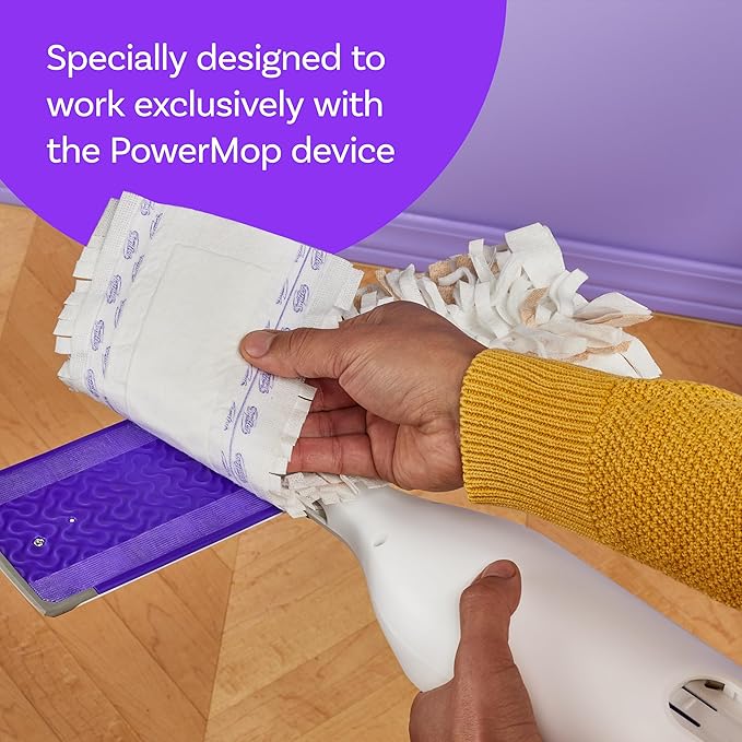 Swiffer PowerMop Wood Mopping Pad Refills for Floor Cleaning, 5 count