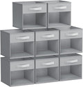 DIMJ Storage Cubes, Cube Storage Bin, 8 Pack Foldable Storage Cubes with Window, Closet Storage Bins with Handle, 12.2x 12.2 inch Storage Box for Clothes, Toys, Books