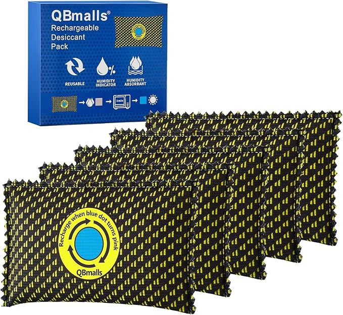 100g Rechargeable Desiccant Pack of 5,Moisture Absorber for Storage,Gun Safes,camper and Cars,Desiccant Dehumidifier for Closets,Drawer,Luggage and Small Spaces