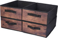 BOMKEE Clothings Collapsible Storage Bins, Foldable Organizers and Storage Baskets Cube Storage Bin for Bedroom Living Room (4 Pack, MZWL, 15.4x11.4x5.5inch)