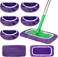 5 Pack Reusable Microfiber Mop Pads Compatible with Swiffer Sweeper Mop, Wet and Dry Flat mop Cover, Washable Mop Pads for Surface/Hardwood Floor Cleaning (Mop is Not Included)