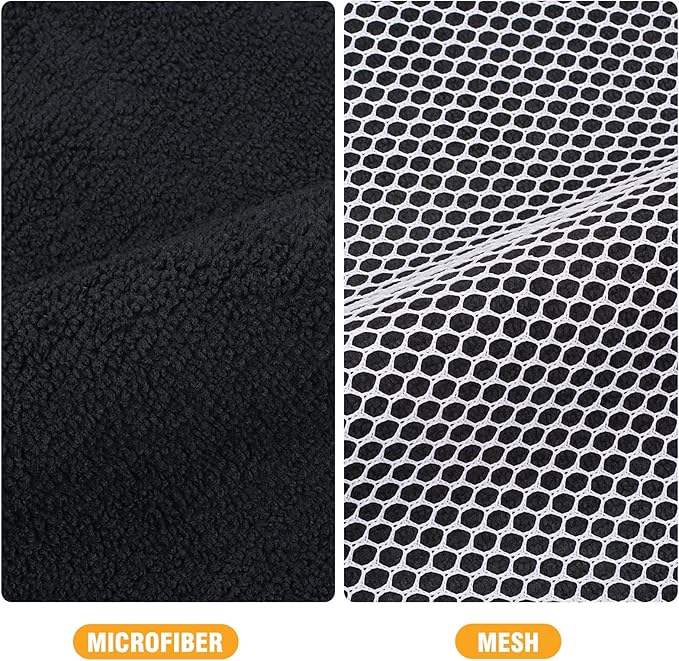 KinHwa Kitchen Washcloths for Dishes Absorbent Microfiber Dish Cloths Quick Dry Dish Rags with Poly Scour Scrub Side Ideal for Kitchen Cleaning (Black, 12inchx12inch 18 Pack)
