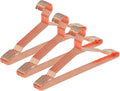 30 Pack Rose Gold Metal Hangers with Notches for Standard Suits Hangers for Shirts, Coats, Pants, Heavy-Duty & Space-Saving