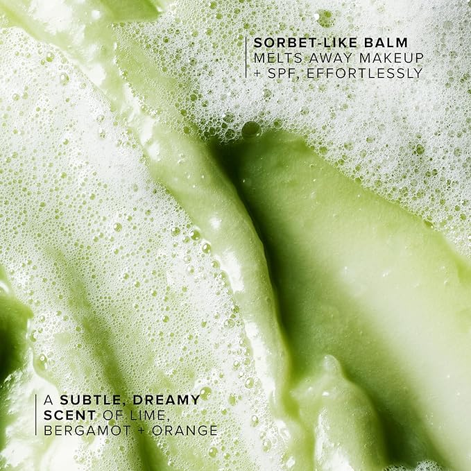 Farmacy Makeup Remover Cleansing Balm - Green Clean Waterproof Makeup Remover Balm + Oil Cleanser for Face - Gently Melts Make Up + SPF - Hydrates + Softens Skin with Super Greens + Papaya (30ml)
