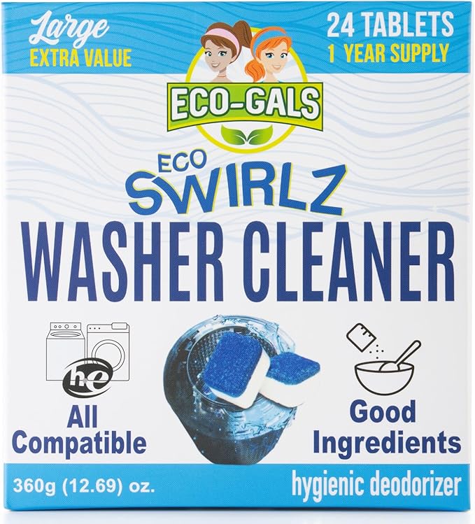 Washing Machine Cleaner Tablets For Front & Top Load Washers Including H.E. to Remove Pet Hair, & debris from drum, pipes, and filter.