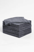Rosyn Premium 420 GSM Microfiber Cloth Black 16x16 Inches - Luxury Scratch-Free Detailing Towel for Cars, Yachts, Boats & Watches - Ultra Soft, Lint-Free, Highly Absorbent (Large, 12, Count)