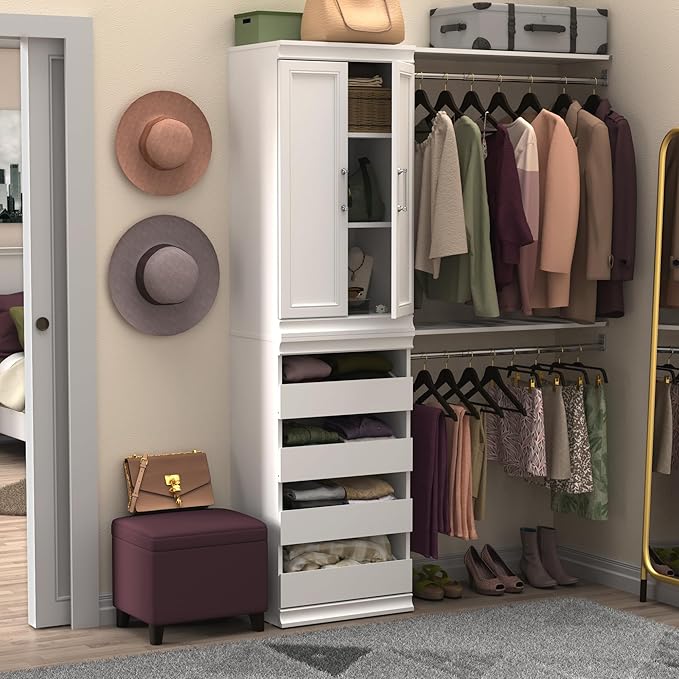 ClosetMaid Modular Storage Shelf Unit with 3 Shelves, White